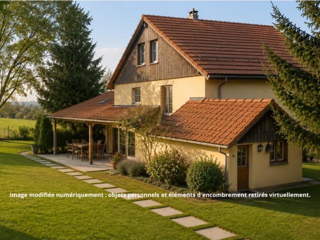 Maison de caractère avec atelier, garage double et nombreuses places de parc