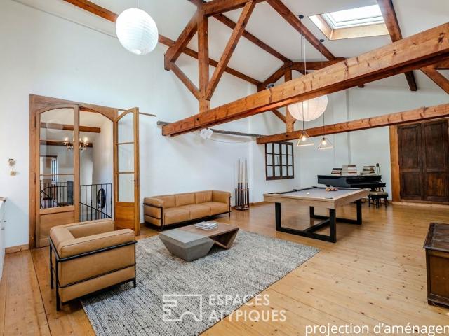 Maison de caractère avec dépendance vue lac et Mont Blanc