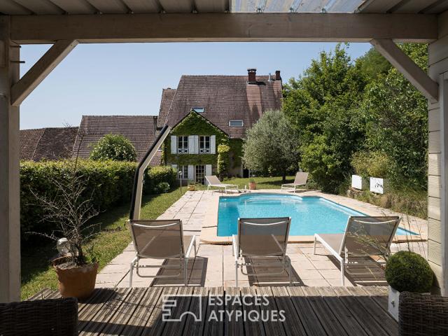 Maison de caractère avec piscine au calme