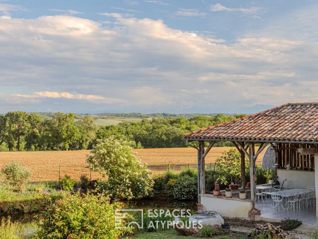 Maison de caractère avec vue sur la chaîne des Pyrénées 230m² Lombez