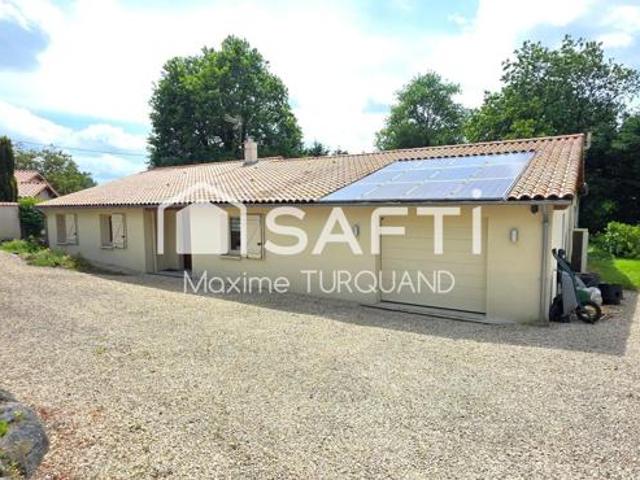 Maison de caractère de plain pied, 157m², 3 chambres, garage + terrain XL