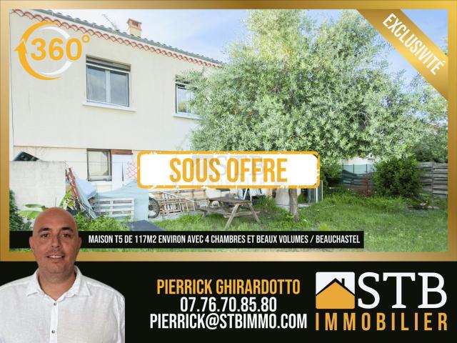 Maison de cinq pièces avec grand garage à Beauchas 117m² Beauchastel