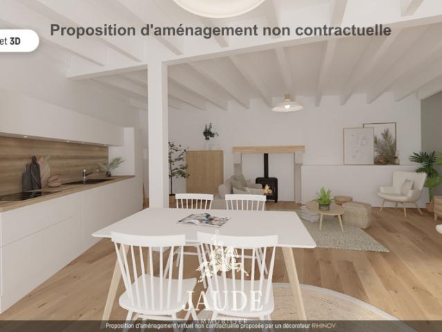 Maison de bourg 100m2 avec petit garage et cave à Ceyrat