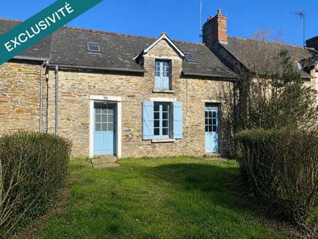 Maison de bourg avec jardin, T4, Sainte Anne sur Vilaine