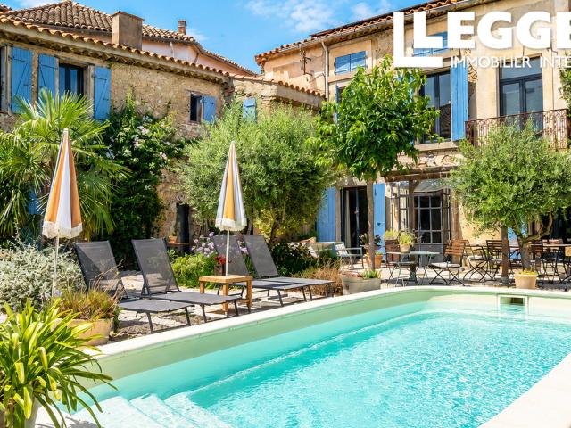 Maison de maître du XVIIIe avec gîte, appartement et piscine chauffée, à 16 min de Narbonne