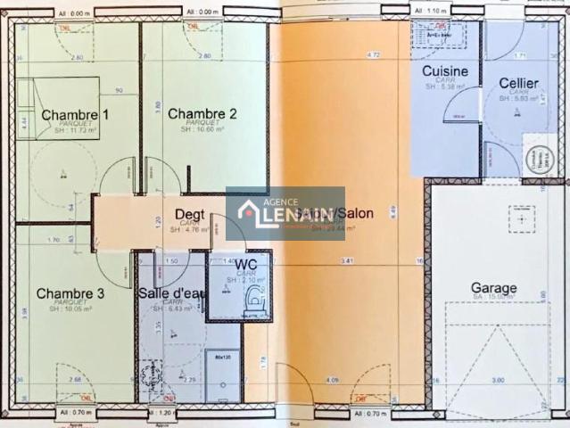 maison de plain pied 86 m² comprenant salon et.
