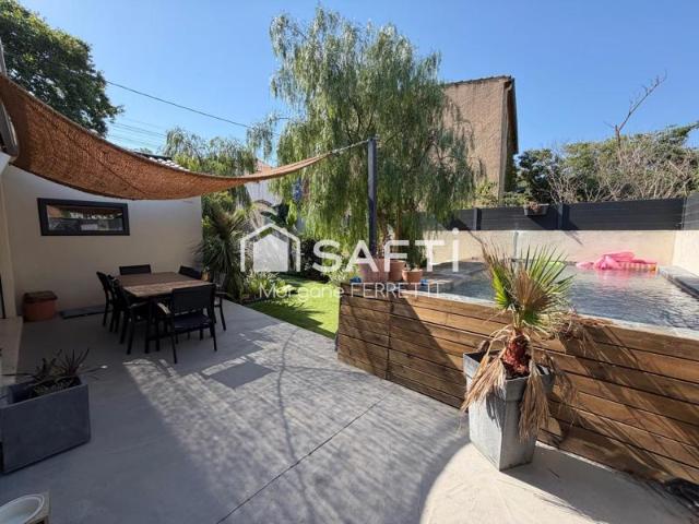 Maison de plain pied 113 m² avec piscine sur terrain de 344 m²