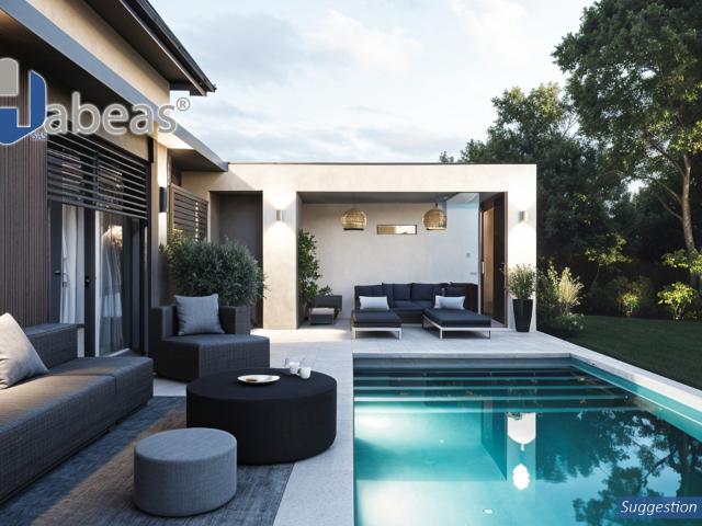Maison de plain pied T4 de 128.90 m² avec garage, jardin, terrasse et piscine à Sathonay Village