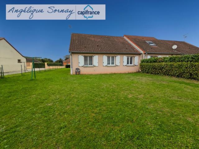 Maison de plain pied au calme à Branges – 65 m², 2 chambres, terrain 436 m², proche Louhans 5 min