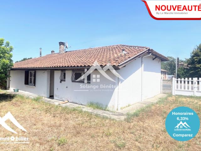 Maison de plain pied avec grand terrain constructible Houeillès