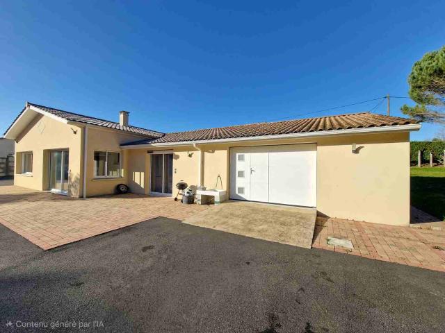 Maison de plain pied avec 2 logements avec garages