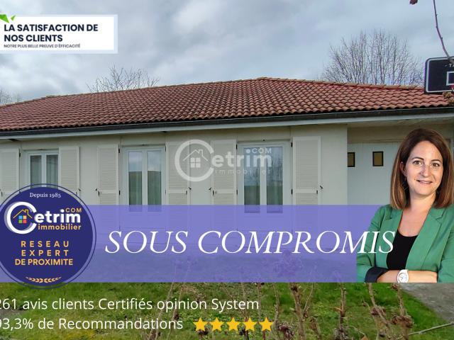 Maison de plain pied de 105 m2 avec jardin
