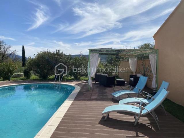 GARGAS Plain pied 150 m² 4 chambres bureau Garage Piscine Terrain 1549 m² avec vue sur les Monts du Vaucluse