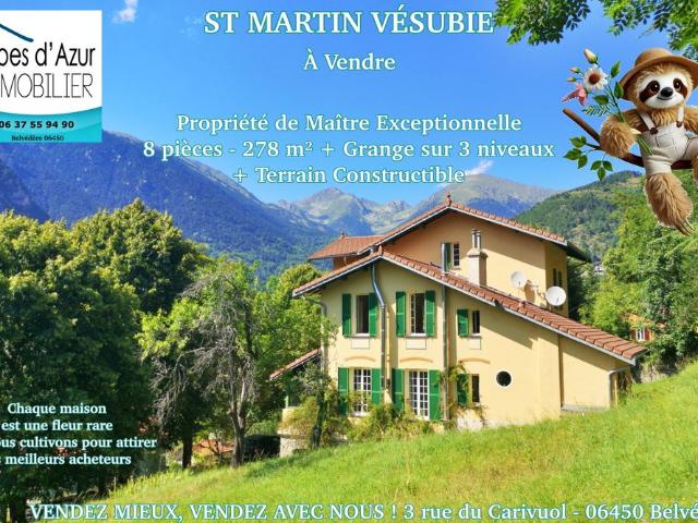 Maison de prestige de 278 m2 en vente Saint Martin Vésubie, Provence Alpes Côte d'Azur