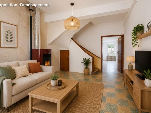 Maison de village 95 m² – 5 pièces – 4 chambres – Terrasse – Saint Chinian