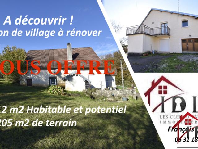 Maison de village à rénover, idéalement située au calme dans