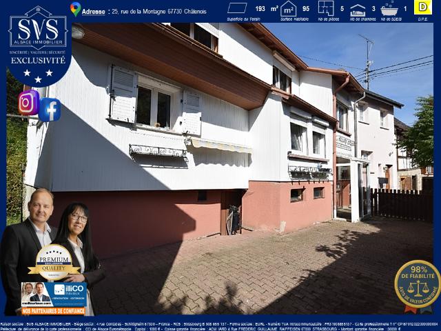 Maison de village à vendre Châtenois 67730