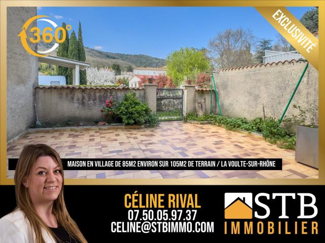 Maison de village de 85m2 sur 105m2 de terrain 85m² La Voulte sur Rhône