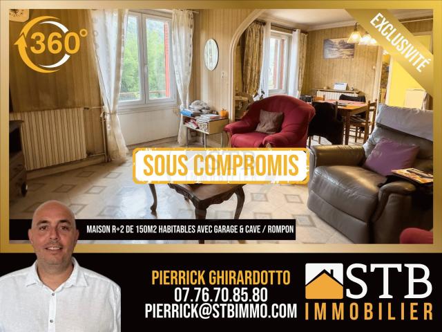 Maison de village R+2 de 150m2 habitables environ 165m² Rompon