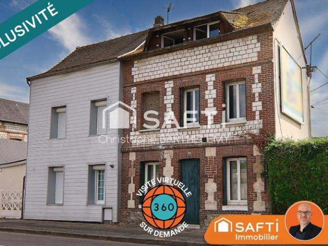 Maison de ville saint pierre les elbeuf avec petit jardin 3 chambres et 1 bureau