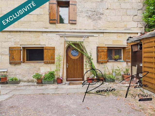 Maison en pierre avec 2 chambres, un très grand atelier et chai avec une vue sur la Dordogne