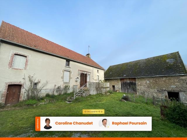 Maison en pierre avec grange et jardin de 2000 m2 et bois