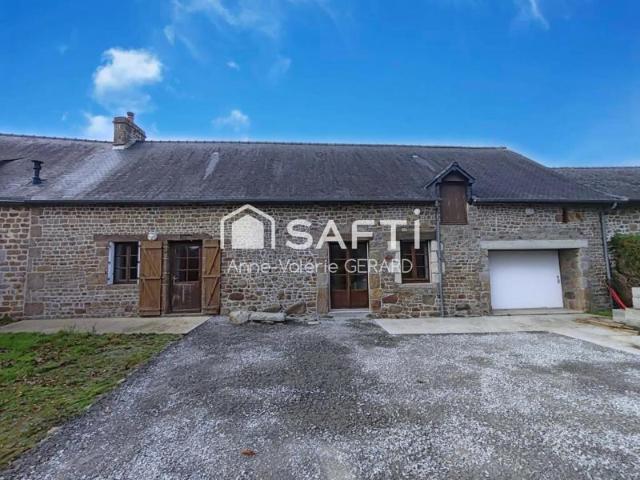 Maison en pierre plain pied+jardin 1753m²