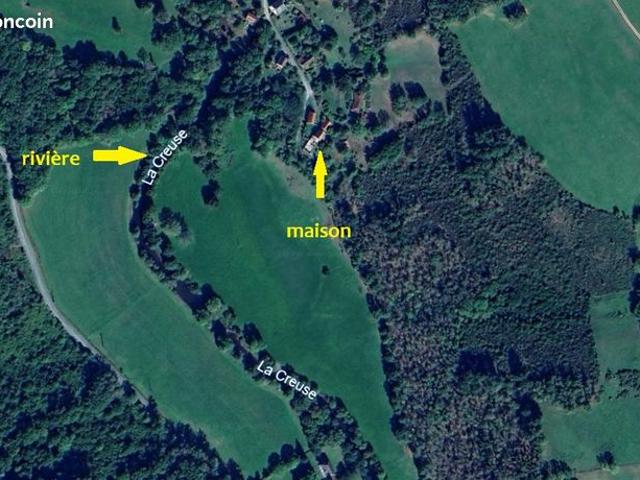 Maison en pierres avec 6700 m2 de terrain avec acces a la riviere pas de vis a vis