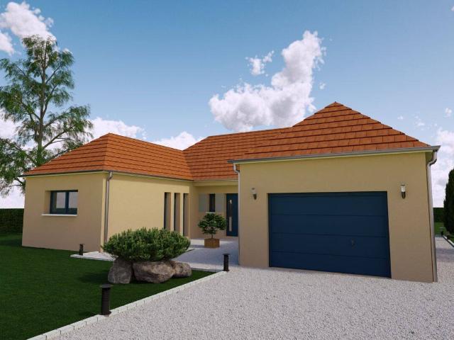 Maison en U plain pied de 108 m² sur un terrain de 500 m² à Noye