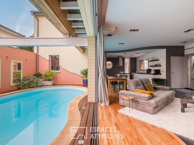Maison familiale d'architecte avec piscine