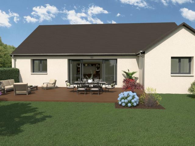 MAISON FAMILIALE DE PLAIN PIED AVEC GRAND SEJOUR 4 CHAMBRES ET GARAGE SUR TERRAIN PROCHE DINAN
