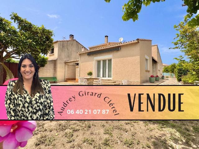 Maison familiale de 119m², 493m² de terrain piscinable, 3 ch. 119m² Saint Jean de Védas