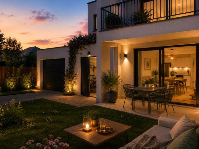 MAISON FAMILIALE esprit VILLA * 4 pièces avec GRAND JARDIN – GARAGE – TERRASSE plein ciel – 2 PARKINGS inclus