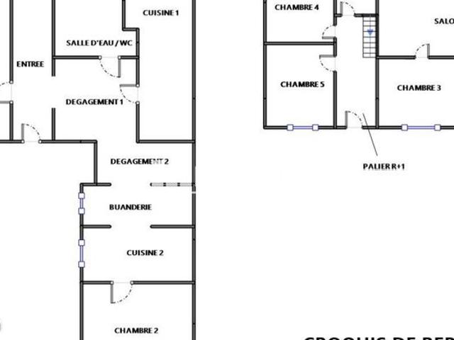 Maison familiale 6 pièces – 4 chambres – parcelle de 365 m² – fort potentiel après rénovation – exclusivité