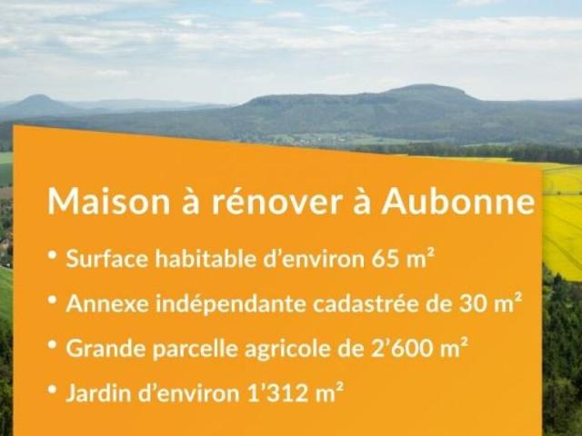 Maison individuelle à rénover sur parcelle agricole à Aubonne
