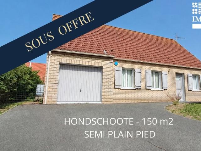 ? Maison Individuelle Semi Plain Pied– 150 m² – 5 Chambres 150m² Hondschoote