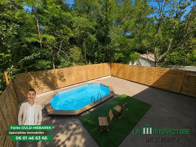 Maison individuelle 164 m2 + piscine, grand garage et terras