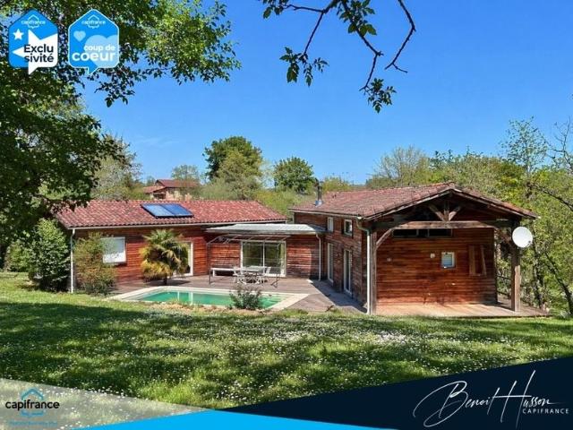 Maison ossature bois de 165m² sur 5804m² de terrain arboré 164m² Lagrâce Dieu