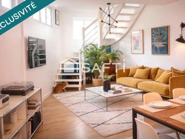 Maison loft 3 niveaux, beaux volumes, quartier prisé