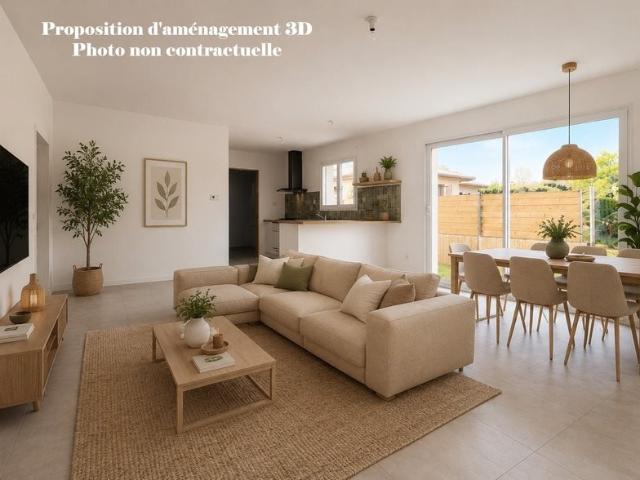Maison moderne avec jardin – 4 pièces – 447 m² de terrain 87m² Le Pian Médoc