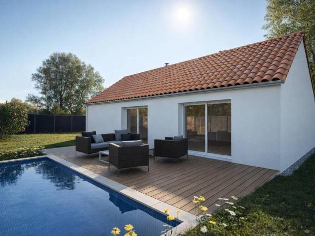 Maison moderne plain pied 83m²