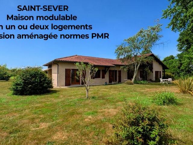 Maison Modulable 5 Chambres À Saint Sever – Potentiel 2 Loge. 192m² Saint Sever