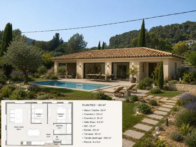 Maison neuve 3 pièces 60 m²