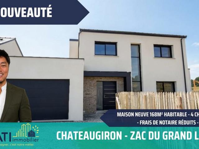 Maison neuve 168m² habitable Châteaugiron frais de notaire
