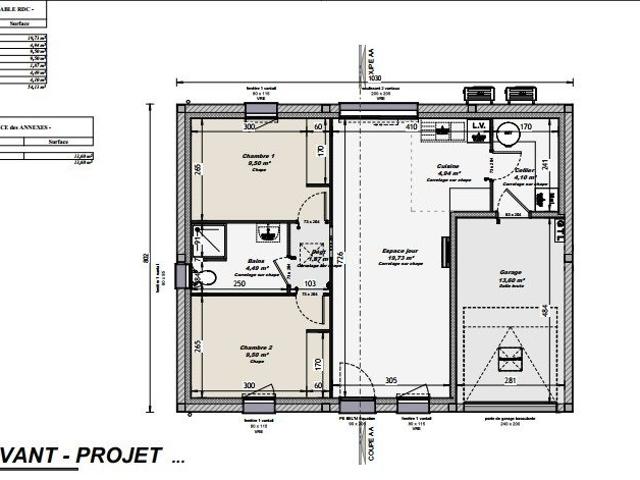 Maison neuve 2 pièces 50 m²