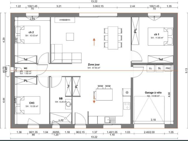 Maison neuve 4 pièces 87 m²