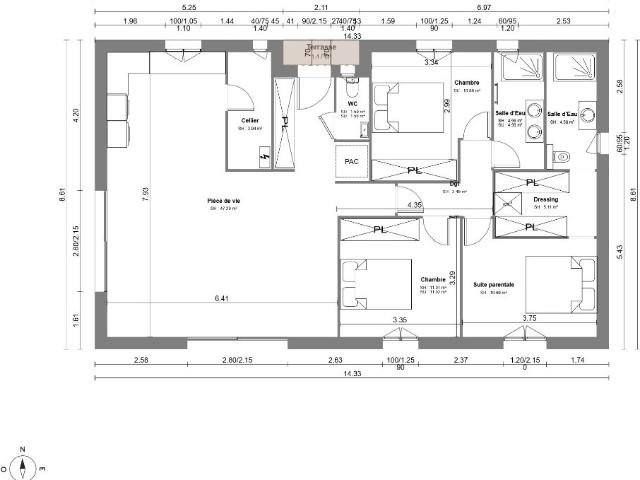 Maison neuve 5 pièces 99 m²
