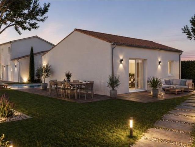 Maison neuve 68 m² avec terrain viabilisé 343 m² à Lambesc 2 chambres, plain pied et lotissement