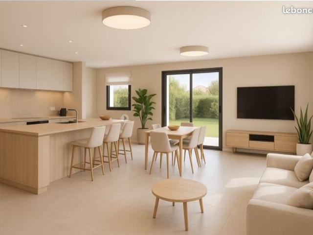 Maison neuve 82 m² avec 3 chambres et garage sur terrain viabilisé de 242 m² à Coursan 11110