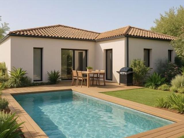 Maison neuve 90 m2 a construire a Pelissanne 13330 sur terrain viabilise 570 m2 4 chambres espace de vie ouvert proche ecoles commodités transports